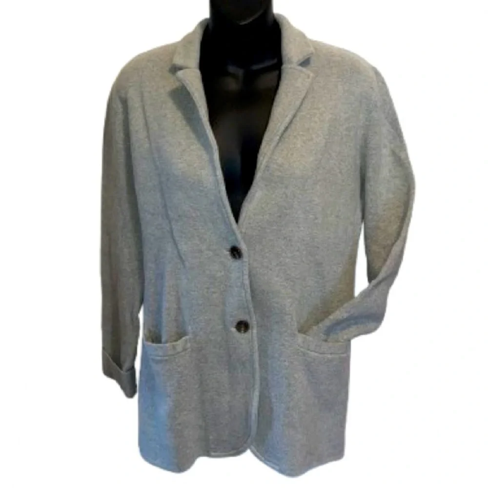 J. Crew Mercantile heather gray knit blazer NWOT size M